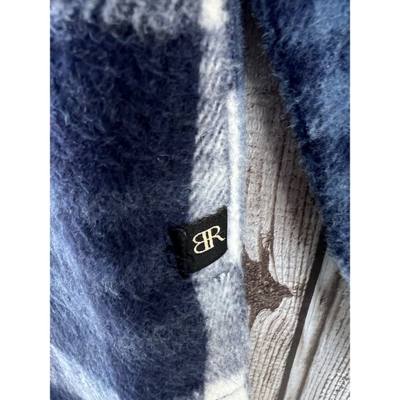 Banana Republic Women's Blue Plaid‎ Flannel Button Front Shacket  Size XS - Picture 7 of 10